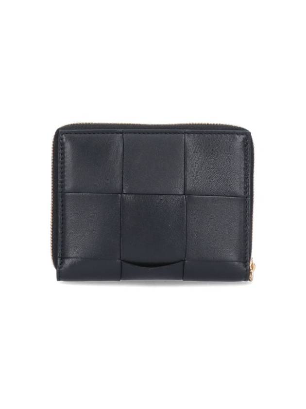 Intrecciato Zip Around Half Wallet Black - BOTTEGA VENETA - BALAAN 3