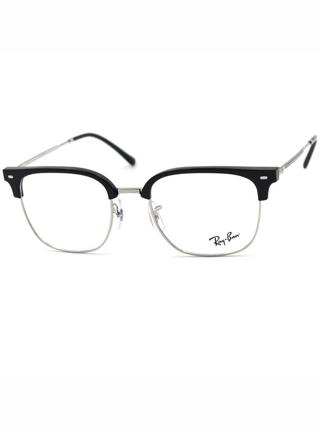 Eyewear New Clubmaster Square Eyeglasses Black Silver - RAY-BAN - BALAAN 2