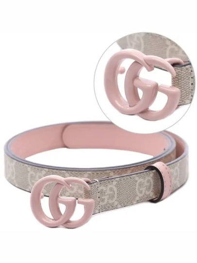 GG Marmont Thin Leather Belt Beige - GUCCI - BALAAN 2