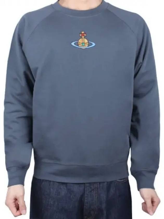 Embroidered Logo Cotton Sweatshirt Grey - VIVIENNE WESTWOOD - BALAAN 2