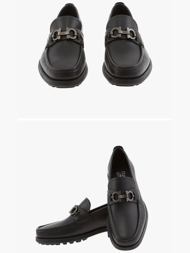 Men's David Gancini Loafers Black - SALVATORE FERRAGAMO - BALAAN 4