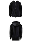 Logo Patch Zip Up Hoodie Black - MONCLER - BALAAN 5