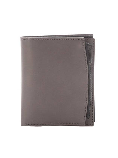 Stitched Bifold Leather Half Wallet Taupe Grey - MAISON MARGIELA - BALAAN 1