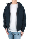 Men's Sweatshirt Hooded Jacket Navy - CP COMPANY - 4