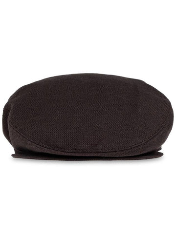 Dolce & Gabbana Flat Cap With Logo Patch, Men's, Brown - DOLCE&GABBANA - BALAAN 1