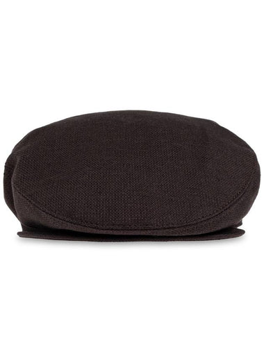 Dolce & Gabbana Flat Cap With Logo Patch, Men's, Brown - DOLCE&GABBANA - BALAAN 1