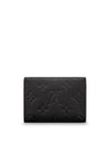 Monogram Embossed Leather Business Card Wallet Black - LOUIS VUITTON - BALAAN 6