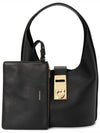 Buckle Hobo Shoulder Bag Black - SALVATORE FERRAGAMO - BALAAN 3