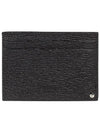 Double Gancini Leather Card Wallet Black - SALVATORE FERRAGAMO - BALAAN 3