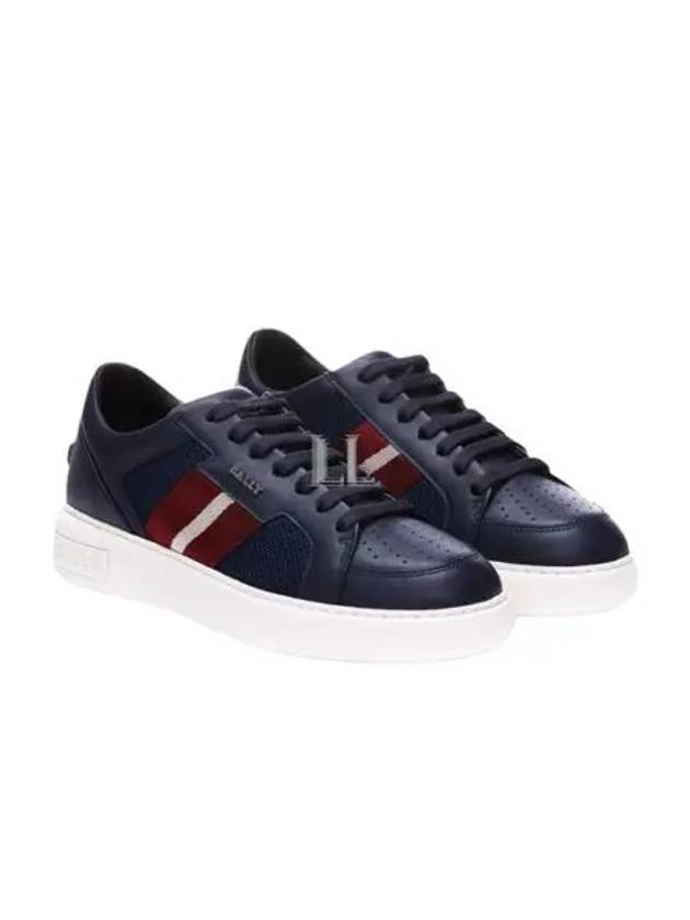 Melys Leather Low-Top Sneakers Navy - BALLY - BALAAN 2