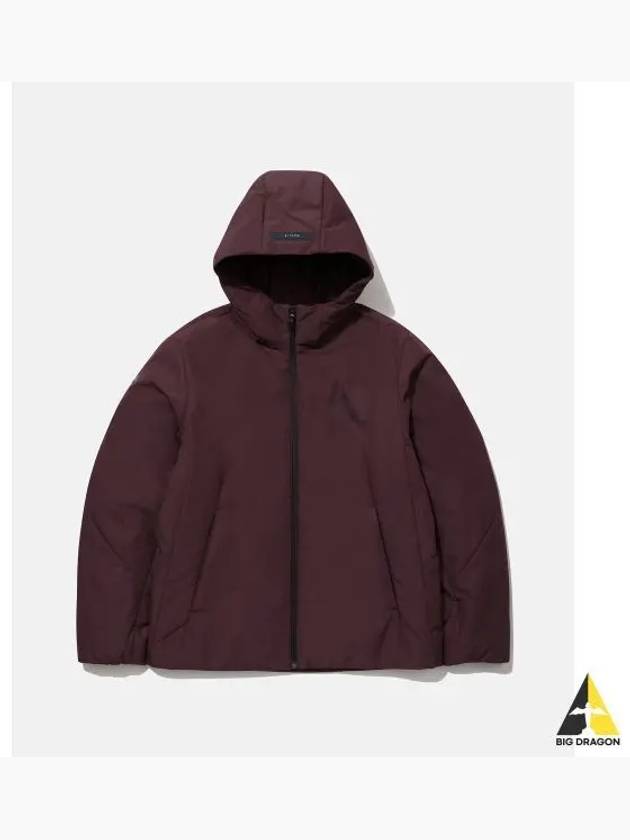 DUALIS hooded padded jacket burgundy SP321DPD91 - DESCENTE - BALAAN 1