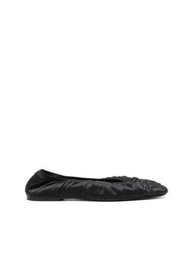 Toteme Black Satin Flat Shoes 243 WAS2747 FB0228 001 - TOTEME - BALAAN 1