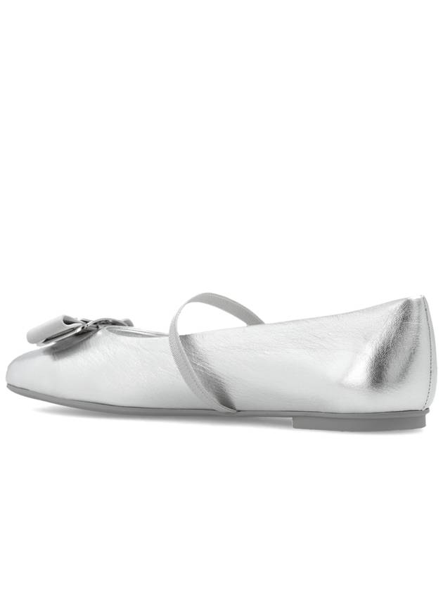 FERRAGAMO ‘Zina’ Ballet Flats, Women's, Silver - SALVATORE FERRAGAMO - BALAAN 5