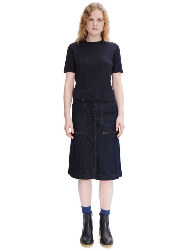 Jupe Annie Denim A-Line Skirt Indigo - A.P.C. - BALAAN 3