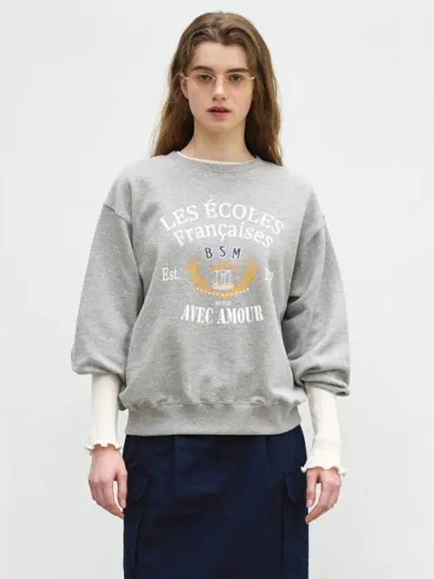 ECOLE ARTWORK SWEATSHIRT GRAY - BENSIMON - BALAAN 1