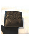 Intrecciato Leather Bi Fold Half Wallet Black - BOTTEGA VENETA - BALAAN 5