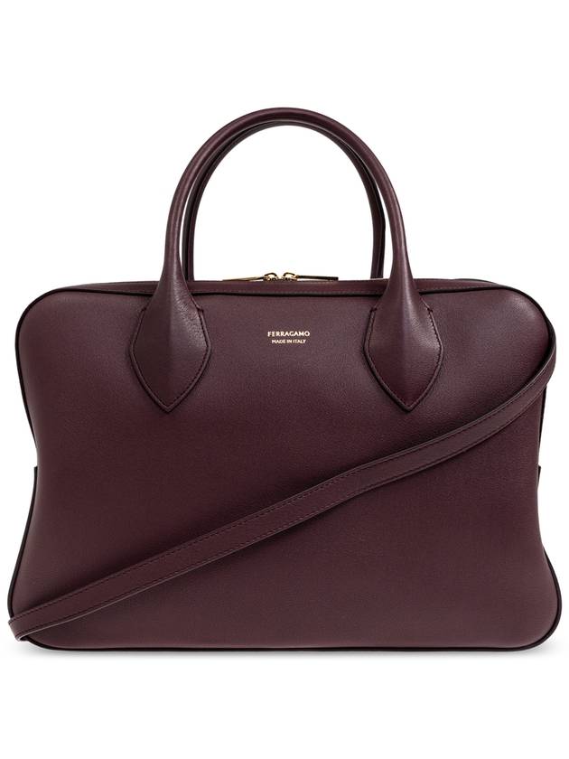 FERRAGAMO Leather Handbag, Women's, Burgundy - SALVATORE FERRAGAMO - BALAAN 1