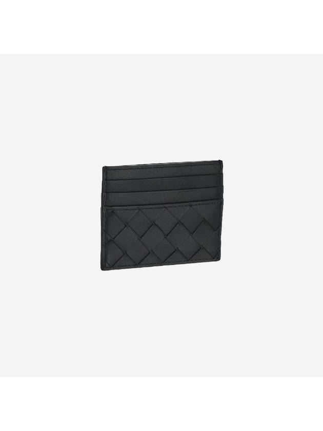 Intrecciato Leather Card Wallet Black - BOTTEGA VENETA - BALAAN 3