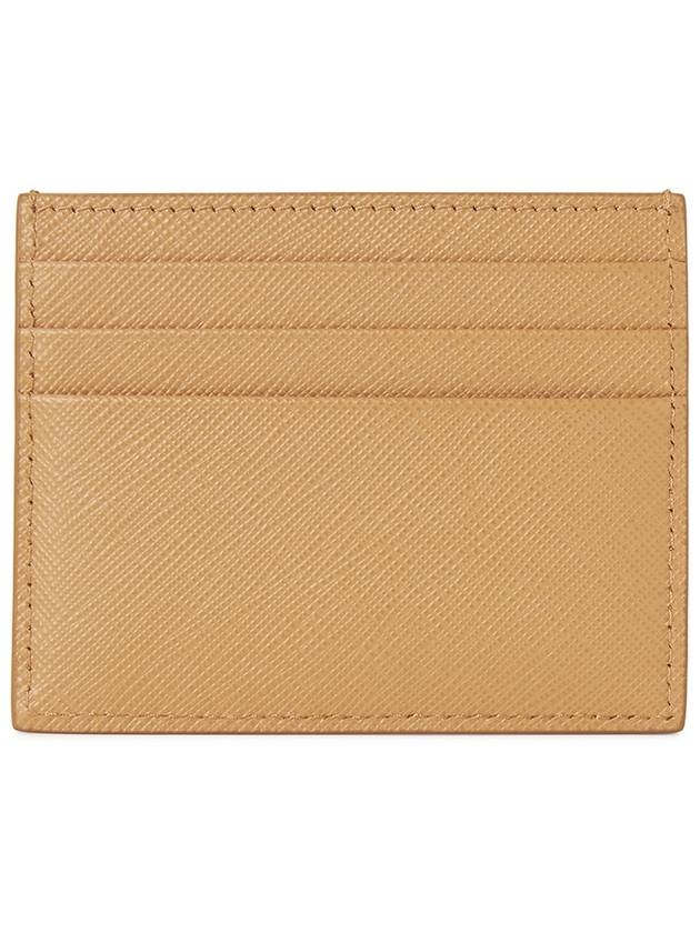 Saffiano Leather Triangle Logo Card Wallet Brown - PRADA - BALAAN 3