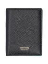 Men's T-Line Two-Tone Card Wallet Black - TOM FORD - BALAAN 1