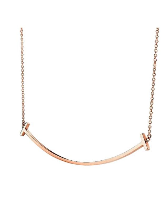 T Smile Pendant Large Necklace Gold - TIFFANY & CO. - BALAAN 1