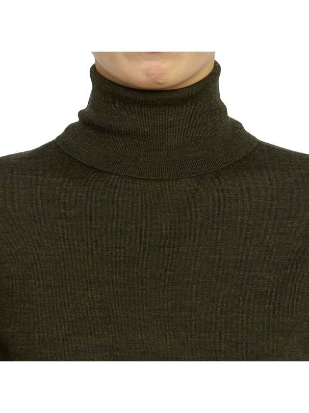 Fine Merino 4 Bar Relaxed Short Sleeve Turtleneck Green - THOM BROWNE - BALAAN 6