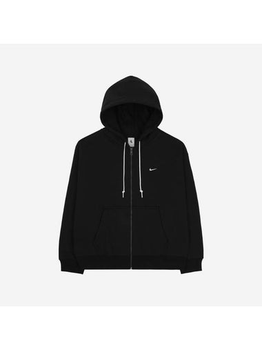 NRG Solo Swoosh Zip Up Hoodie Black - NIKE - BALAAN 1