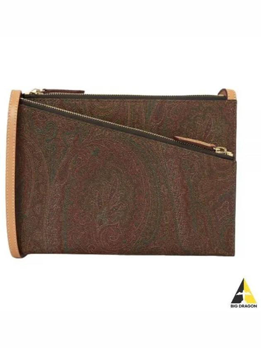 Paisley Zipper Shoulder Bag Brown - ETRO - BALAAN 2