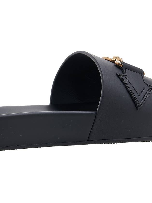 Men's Medusa Biggie Slippers Black - VERSACE - BALAAN.