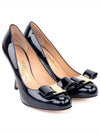 Salvatore Vara Bow Pumps Heel Black - SALVATORE FERRAGAMO - BALAAN.