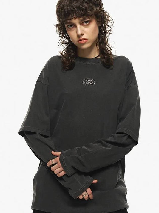 CP Layered Pigment Long Sleeve T Shirt Smoke Black - CPGN STUDIO - BALAAN 1