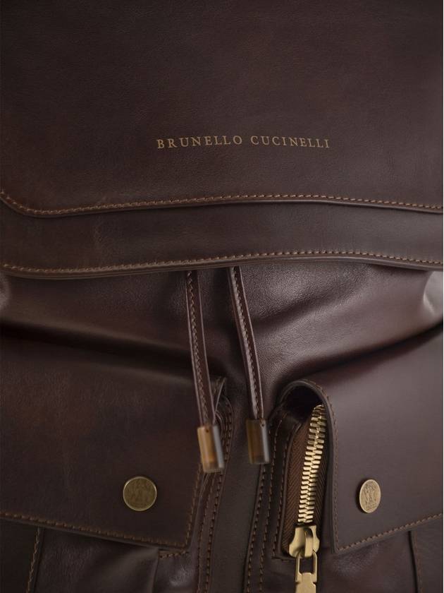 Leather backpack - BRUNELLO CUCINELLI - BALAAN 5