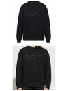 Embroidered Logo Crew Neck Sweatshirt Black - FENDI - BALAAN 5