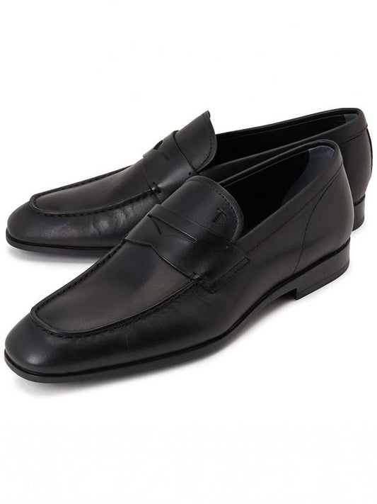 Men's Penny Leather Loafers Black - TOD'S - BALAAN 2