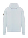 Logo Patch Cotton Fleece Hoodie Light Blue - STONE ISLAND - BALAAN 3