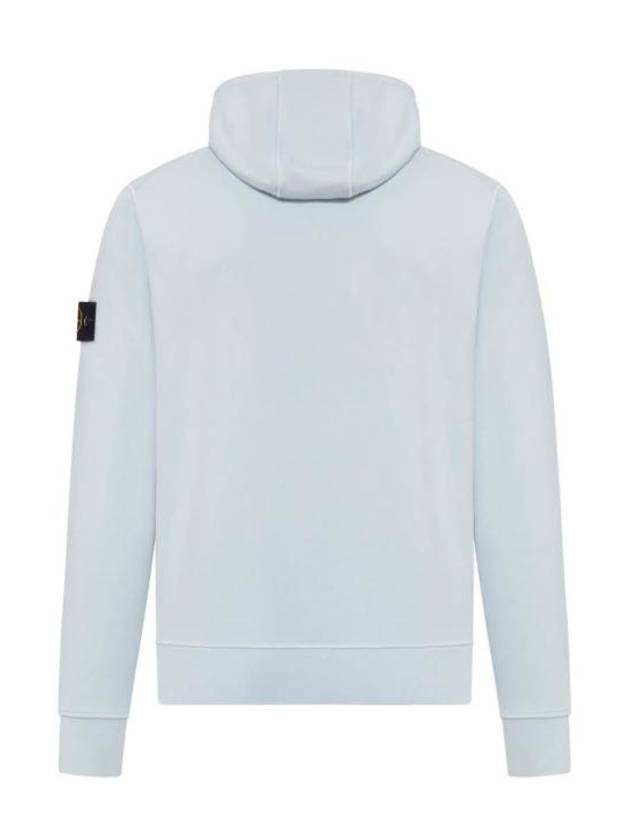 Logo Patch Cotton Fleece Hoodie Light Blue - STONE ISLAND - BALAAN 3