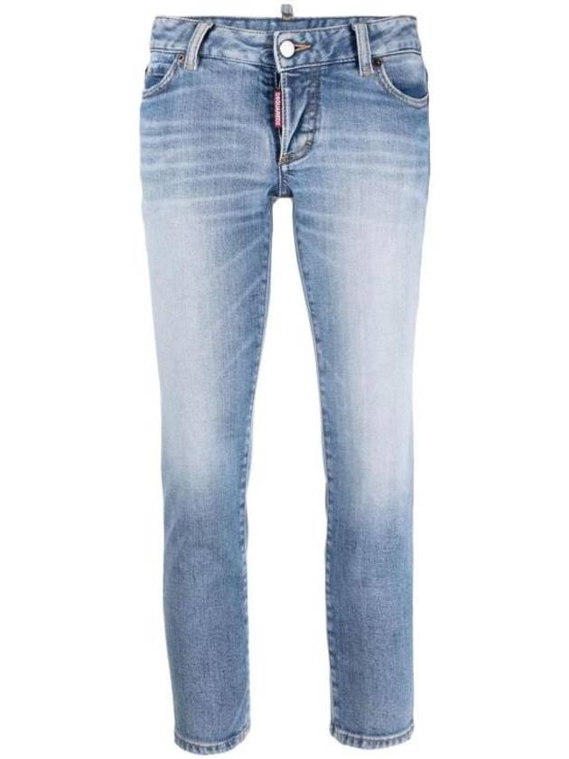 Light Clean Wash Jennifer Cropped Jeans Blue - DSQUARED2 - BALAAN 1