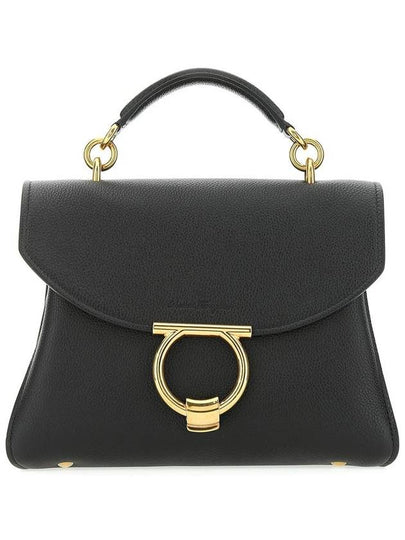 Gancini Small Tote Bag Black - SALVATORE FERRAGAMO - BALAAN 2