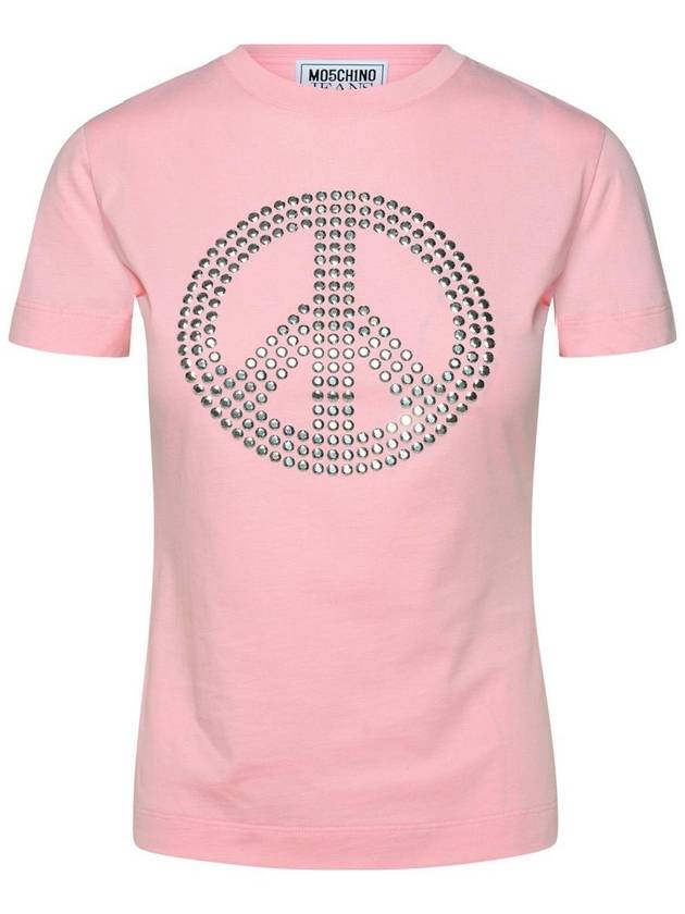 Short Sleeve T-Shirt A0711 32620222 Pink - MOSCHINO - BALAAN 2