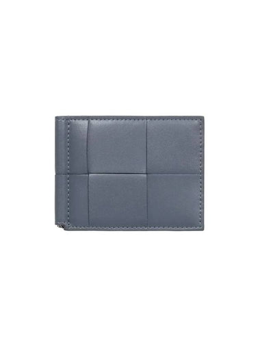 Maxi Intrecciato Money Clip Half Wallet Thunder - BOTTEGA VENETA - BALAAN 1