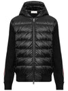 Quilted Wool Cardigan Black - MONCLER - BALAAN 2