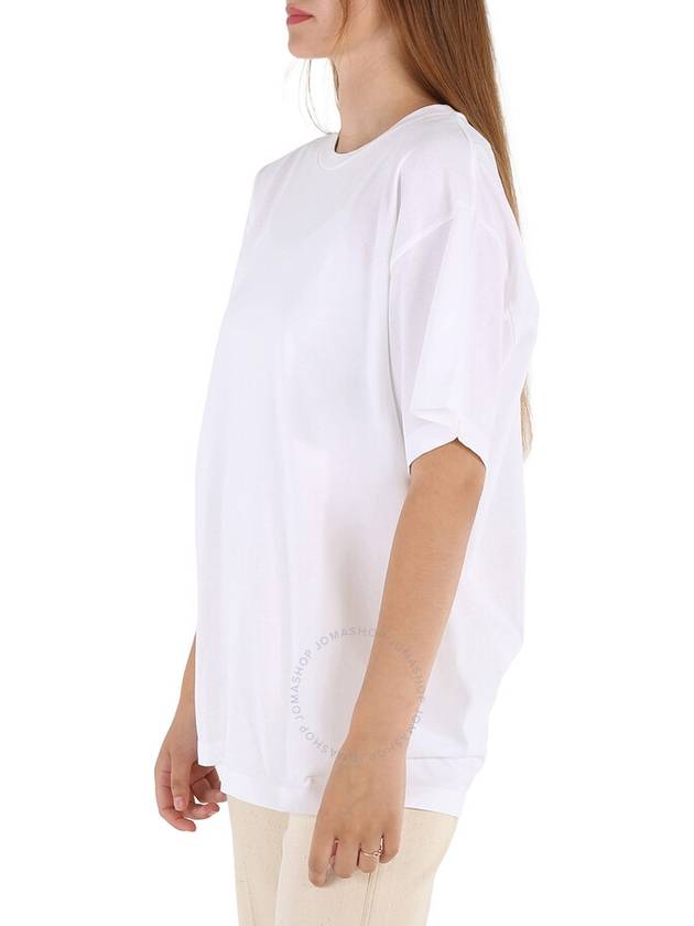 MM6 Ladies White Customisable T-shirt With Patch Print, Size Small - MAISON MARGIELA - BALAAN 3