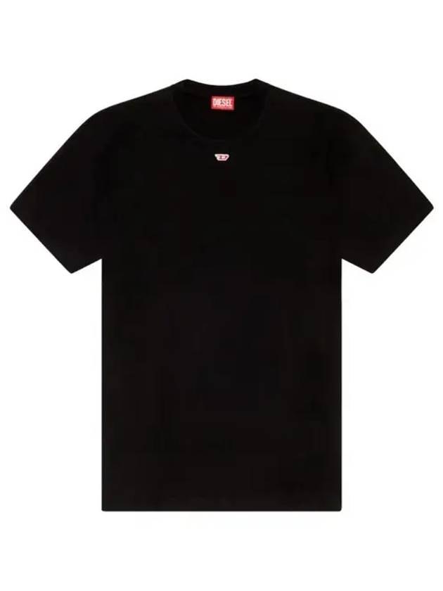 Embroidered D Patch Short Sleeve T-Shirt Black - DIESEL - BALAAN 2