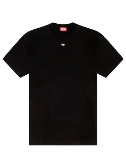 Embroidered D Patch Short Sleeve T-Shirt Black - DIESEL - BALAAN 2