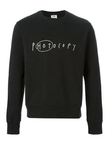 Casey Slogan Sweatshirt Black - ACNE STUDIOS - BALAAN 1