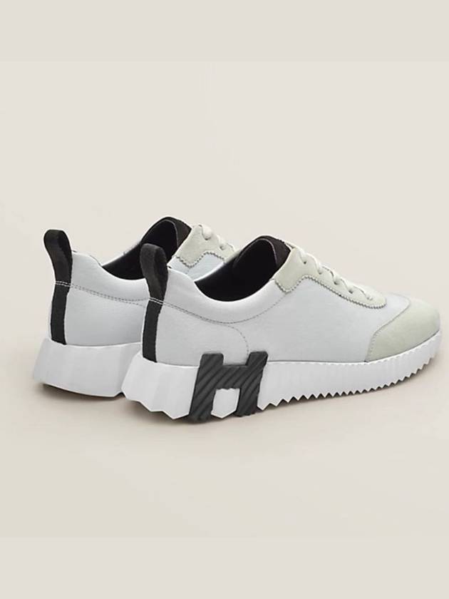 Bouncing Low Top Sneakers Blanc Noir - HERMES - BALAAN 4