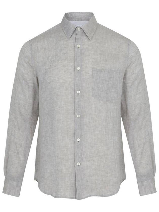 Linen Long Sleeve Shirt Light Khaki - SOLEW - BALAAN 1