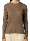 Women's Marmo Cashmere Knit Top Brown - MAX MARA - BALAAN.