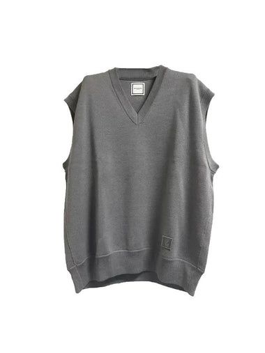 Men's V-Neck Knit Vest Grey - WOOYOUNGMI - BALAAN 1