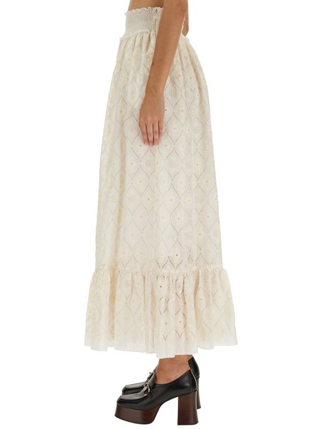 23 fw Embroid Long Skirt 752594ZANX59783 B0710398930 - GUCCI - BALAAN 5